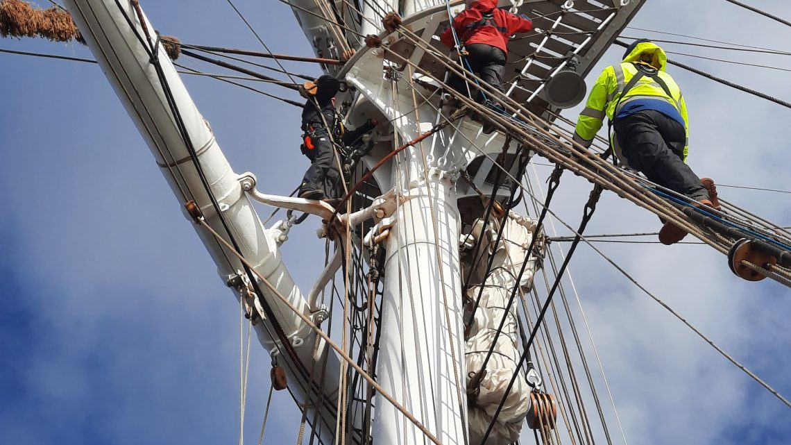 Auf dem Tall Ship Statsraad Lehmkuhl